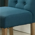 thumbnail image 3 of Roundhill Furniture Amonia 7-Pc Dining Set, Turned-Leg Dining Table with 6 Tufted Chairs, Blue, 3 of 11