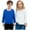 Blue, variant on Thetops Toddler Cotton Long Sleeve Crew Neck Basic Top, Black, 4T, 2-Pack - Soft Breathable, All-Day Comfort for Toddler Kids