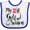 White and Royal, variant on Inktastic My 1st Golf Season Girls Baby Bib