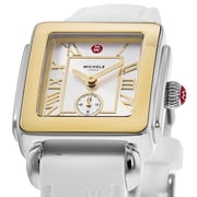 Michele Deco Sport White Dial Silicone Strap Womens Watch MWW06H000007