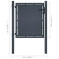thumbnail image 3 of vidaXL Garden Gate Steel 100x100 cm Anthracite, 3 of 3
