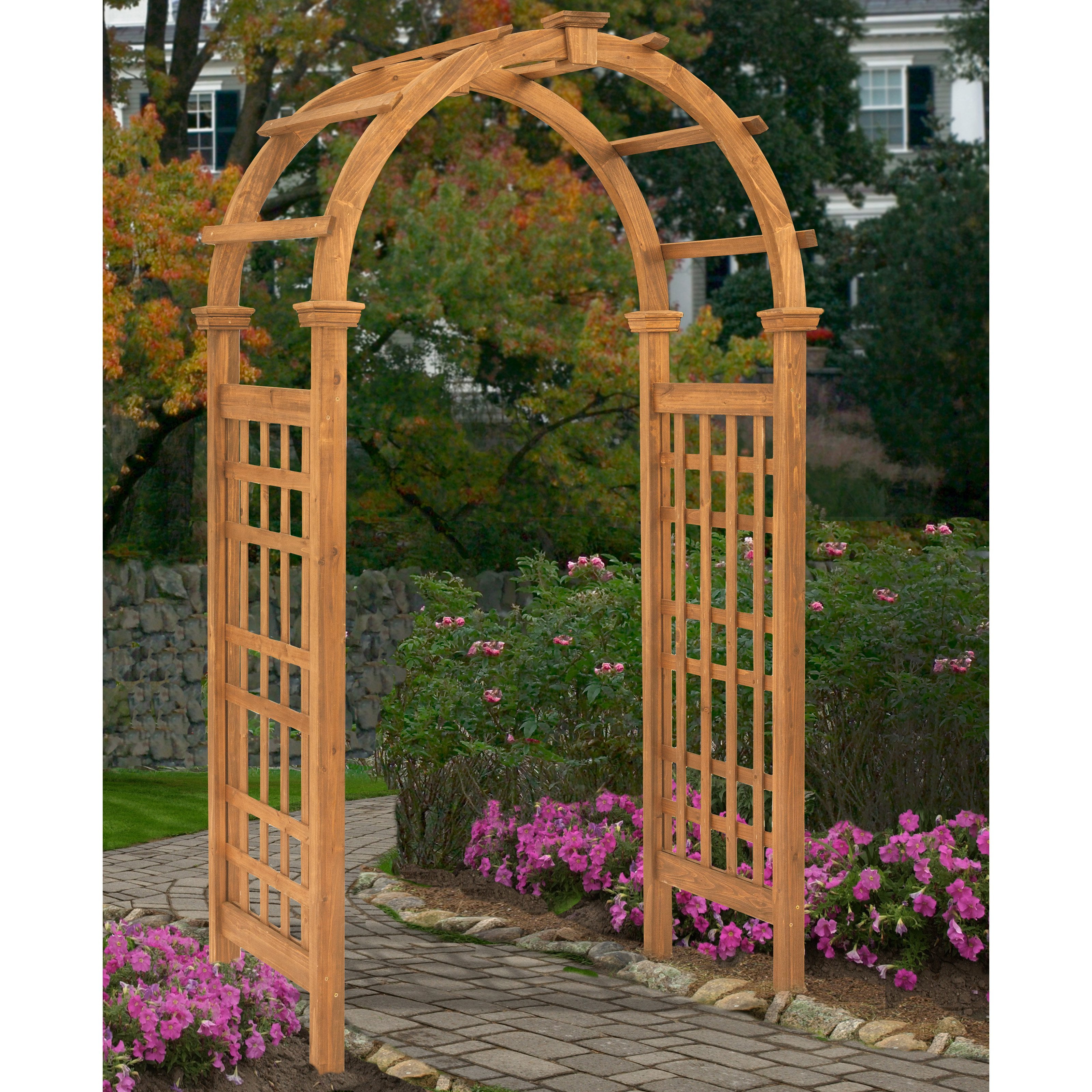 New England Arbors Rosewood Pergola Arbor by New England Arbors