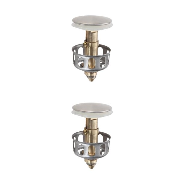 Wosthever Colador de fregadero, tapón de colador de fregadero de acero inoxidable, colador de cesta de fregadero móvil de cocina, trampa de PC 1 2Conjunto