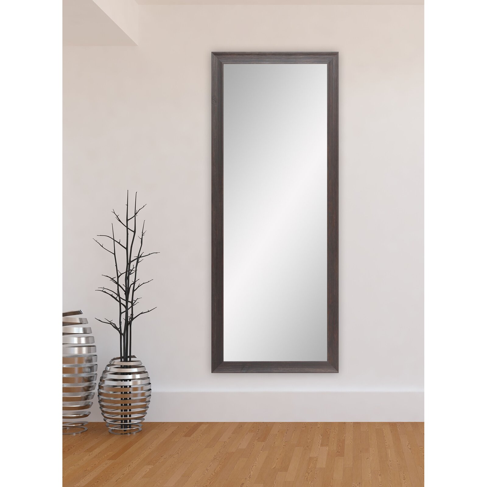 Karan Modern Wooden Full Length Mirror, Frame Material Details Solid