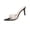 Black, variant on Women's Clear Pearl Slippers Summer Casual Pointed Open Toe Slip On Mid Heel Anti-Slip Sandals Comfort Cushioned Sole Backless Pumps