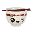 thumbnail image 2 of Maruchan Ramen Kawaii Face Instant Lunch 4 Piece Noodle Ramen Bowl Set w Bowl, Spoon, Chopsticks, and Chopstick Holder, 2 of 4