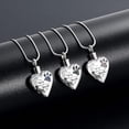 thumbnail image 4 of Crystal Pet Cremation Jewelry for Ashes Urn Necklace With Paw Print Heart Pet Dog Ashes Necklace Stainless Steel Urn Pendant, 4 of 7