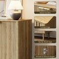 thumbnail image 6 of Sideboard Buffet Cabinet with Storage Modern Fluted Credenza with Doors and Adjustable Shelves Wood Coffee Bar for Dining Room Living Room Kitchen Entryway, 6 of 7