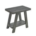 thumbnail image 5 of Narrow Side End Table with Storage Shelf, Wood Nightstand Sofa Table for Living Room, Bedroom, Gray, 5 of 6