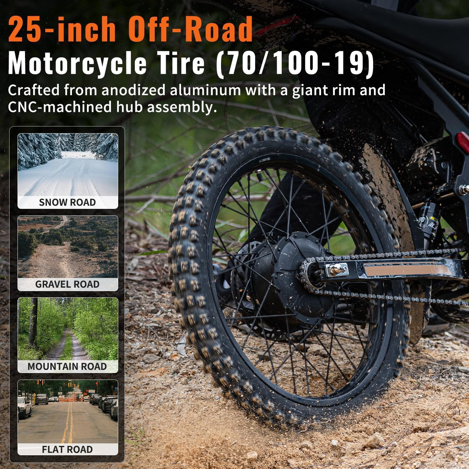 337NM Riding'Times GT73Pro Electric Dirt Bike for Adults,3000W(Peak) Motor E-TrailX Electric Dirt Bike,50MPH 60V36.4AH Dual Battery 85 Miles Range, Full Suspension UL2849 All Terrain E Bike