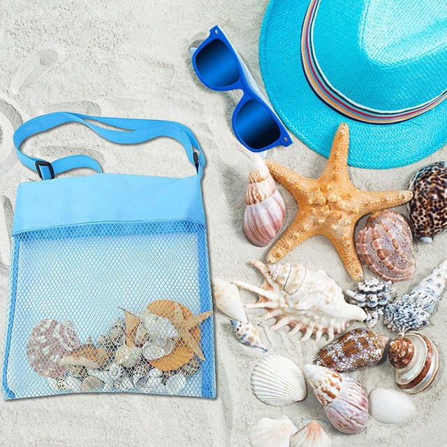 Bolsa de almacenamiento de juguetes, bolsas de playa de malla coloridas Bolsa de almacenamiento de malla Bolsas de playa de malla de primera línea
