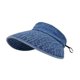 thumbnail image 2 of Sombrero de sol para mujer, elegante y cómodo, con visera vaquera para vacaciones de verano. Azul, 2 of 9
