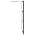 thumbnail image 5 of vidaXL Walk-in Shower Wall with Shelf Black 45.3"x76.8" ESG Glass&Aluminum, 5 of 8