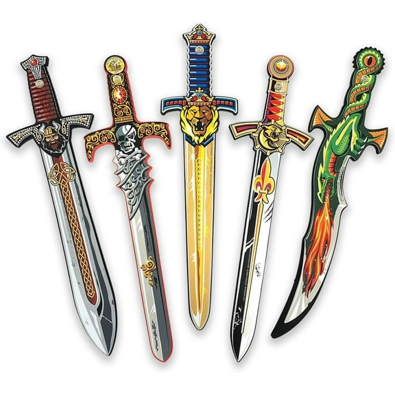 Liontouch - Foam Sword Set For Kids, 5-Pack - 3  Years | Playfighting Swords In Five Styles