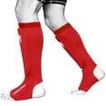 thumbnail image 2 of Meister Elastic Cloth Shin & Instep Padded Guards (Pair) Red - Small/Medium, 2 of 3