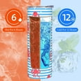 thumbnail image 6 of Stainless Steel Tumbler Blue Striped Octopus Coffee Mug Water Bottle 20oz Insulated Travel Straight Cups Hot Beverage Drinks Cup with Spill Proof Lid Straw for Men Women Kids, 6 of 6