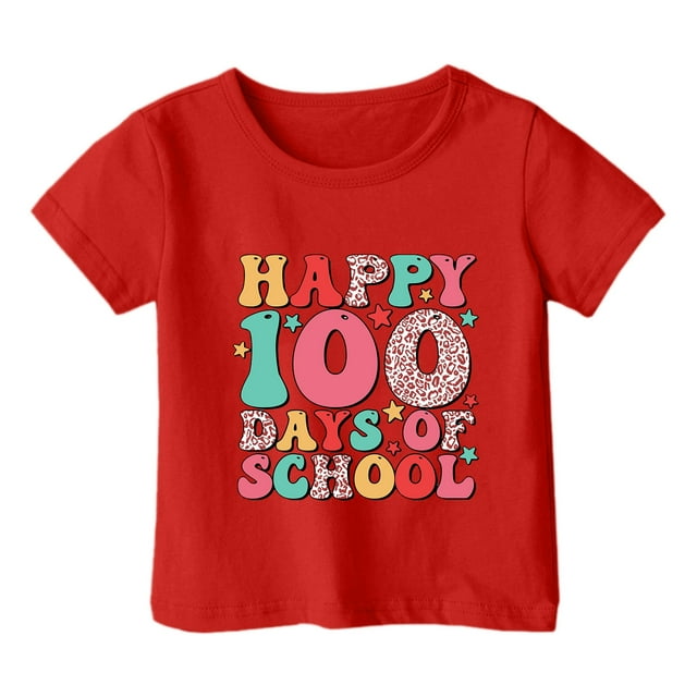 MEZZALL T-Shirts de Mode pour Garçons et Filles, Décontractés, Imprimés, Col Rond, Manches Courtes, Classiques, 8-9 Ans