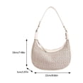 thumbnail image 3 of FENOHREFE Women Bag Straw Woven Shoulder Bag Retro Crossbody Bag Simple Dumplings Bag Armpit Bag Casual Messenger Bag for Daily, 3 of 8