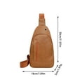 thumbnail image 3 of Wtgtog up to 65% off Flash Deals Storage Containers Strap Bag Crossbody Backpack With With Headphone Hole Strap Backpack Hiking Backpack Multipurpose Crossbody Chest Bag Khaki, 3 of 7