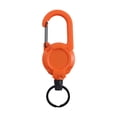 thumbnail image 4 of Almencla Porte-Clés Rétractable 23.6 Pouces Porte-Badge en Acier pour Randonnée Pêche Orange, 4 of 8