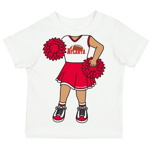 Future Tailgater Heads Up! Cheerleader Infant Toddler Youth T-Shirt for Atlanta Fans
