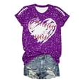 thumbnail image 5 of Womens Sequin Football Print T-Shirts 2026 Game Day Casual Loose Short Sleeve Tees Crewneck Vintage Fashion Tops, 5 of 5