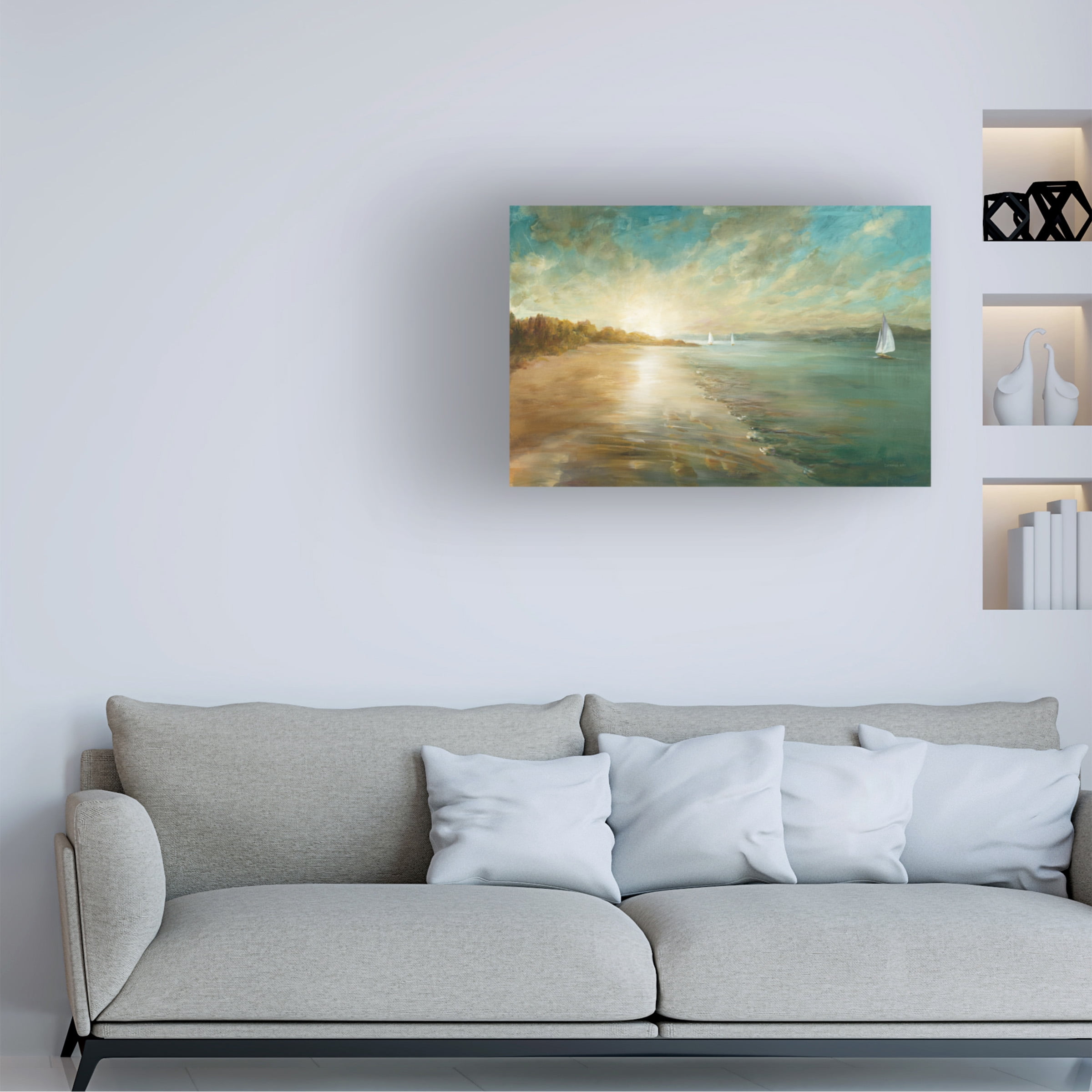 Trademark Fine Art 'Coastal Glow' Canvas Art by Danhui Nai