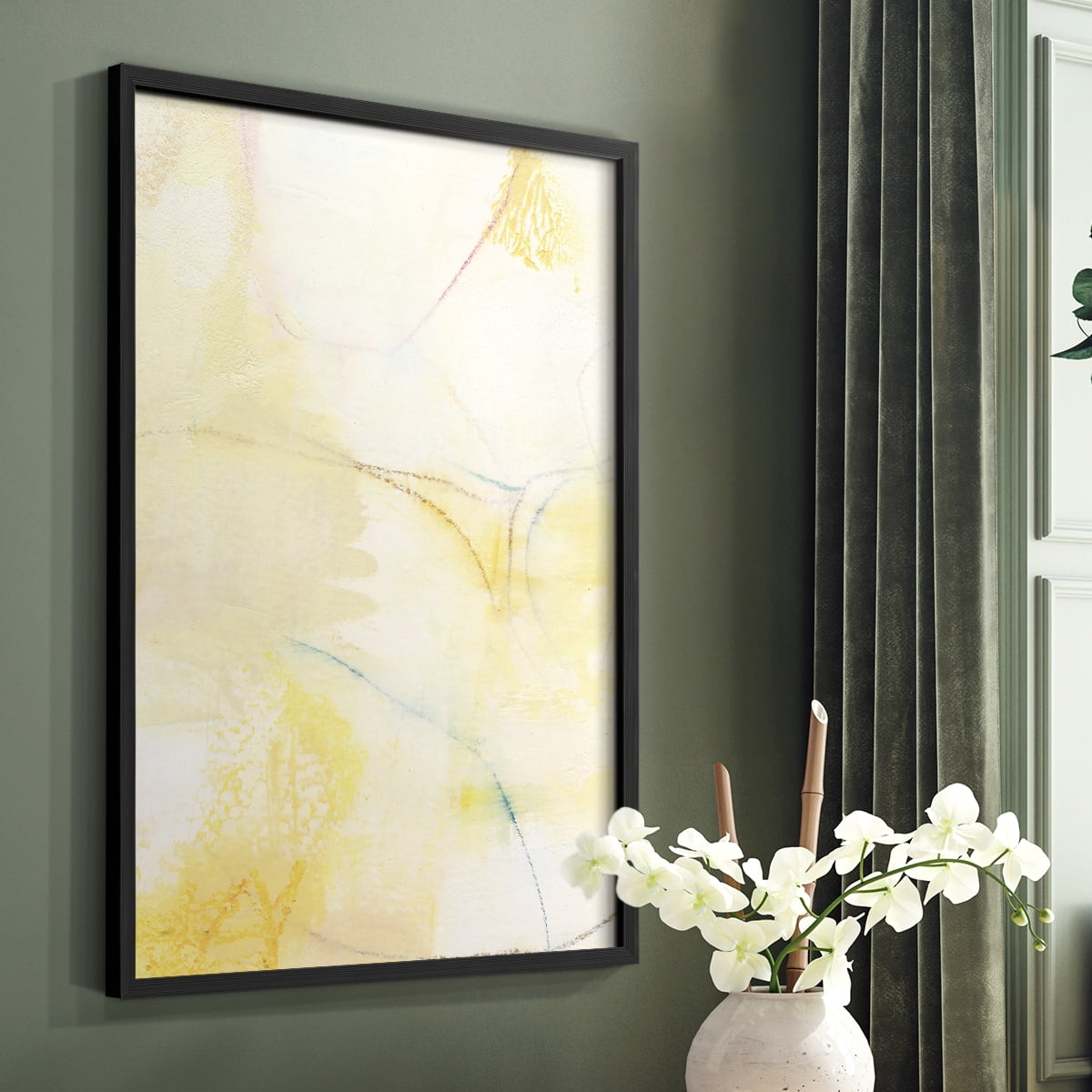 Barxan III Framed Print in Black Solid Wood Framed Print No Nail Hanging