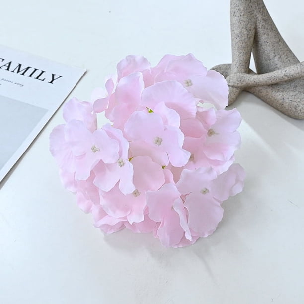 27 piezas de cabeza de hortensia de simulación, arreglo floral de boda, base de flores, hortensia, flor decorativa de pared
