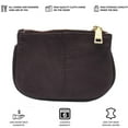 thumbnail image 3 of Cowhide Leather Coin Purse Pouch w Zipper and Key Fob, 3 of 6