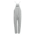 thumbnail image 6 of Women's Solid Suspenders Casual Jumpsuit - Overalls with Pockets, Adjustable Straps & Loose Fit, 6 of 6