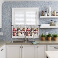thumbnail image 6 of Christmas Hat Kitchen Curtains and Valances Set, Snowman Scarf Snowflake Rod Pocket Window Valance 18 Inch Window Curtain Panels for Living Room Bedroom Laundry, 27.5x24in, 3 Pieces, 6 of 7