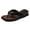 Black, variant on Women's Square Toe Wedge Flip Flops Faux Leather Platform Beach Tong Sandals with Ankle Strap Casual Summer Slides Black Size 7