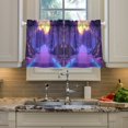 thumbnail image 2 of Yayeee Kitchen Curtains Tier Pair Light Filtering 27"x36" Rod Pocket Short Cafe Window Panel, Blue Road, 2 of 7