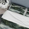 thumbnail image 4 of Designart "Moody Misty Forest I" Green Abstract Bedding Covert Set - Modern & Contemporary Bed Set With 1 Sham, 4 of 5