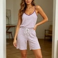 thumbnail image 2 of SROBPTY Womens Pajama Set Print Crew Neck Sleeveless Tops Sleepwear Shorts, 2 of 5