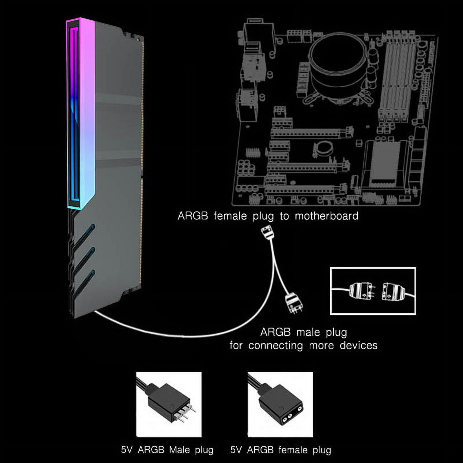 Computer DDR4 DDR5 5V ARGB Sync Memory Module Radiator PC RGB Colorful Ram Cooler Heatsink Cooling Shim Armor