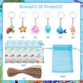 thumbnail image 2 of Serencatcher Under The Sea Party Favors, 72pcs Ocean Animal Baby Shower Birthday Decorations with Sea Animal Keychains Thank You Tags Blue Organza Bags for Ocean Sea Baby Shower Birthday Party, 2 of 5