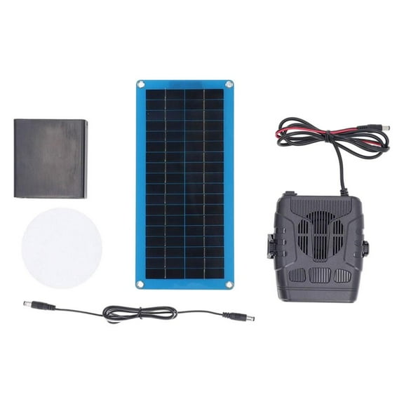 30W Solar Fan Heater with Battery Pack, USB Powered Portable Warmer for Outdoor Camping Travel