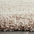 thumbnail image 3 of SAFAVIEH Santa Monica Chelsey Solid Shag Area Rug, Beige, 6'7" x 6'7" Round, 3 of 8