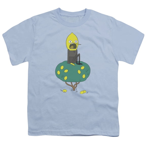Trevco CN324-YT-4 Adventure Time & Lemongrab Youth 18-1 Short Sleeve T-Shirt, Light Blue - Extra Large