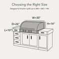 thumbnail image 2 of Covermates Elite Built-In Grill Cover - 30"Wx26"Dx14"H, 300D Polyester, All-Weather, 2 of 5