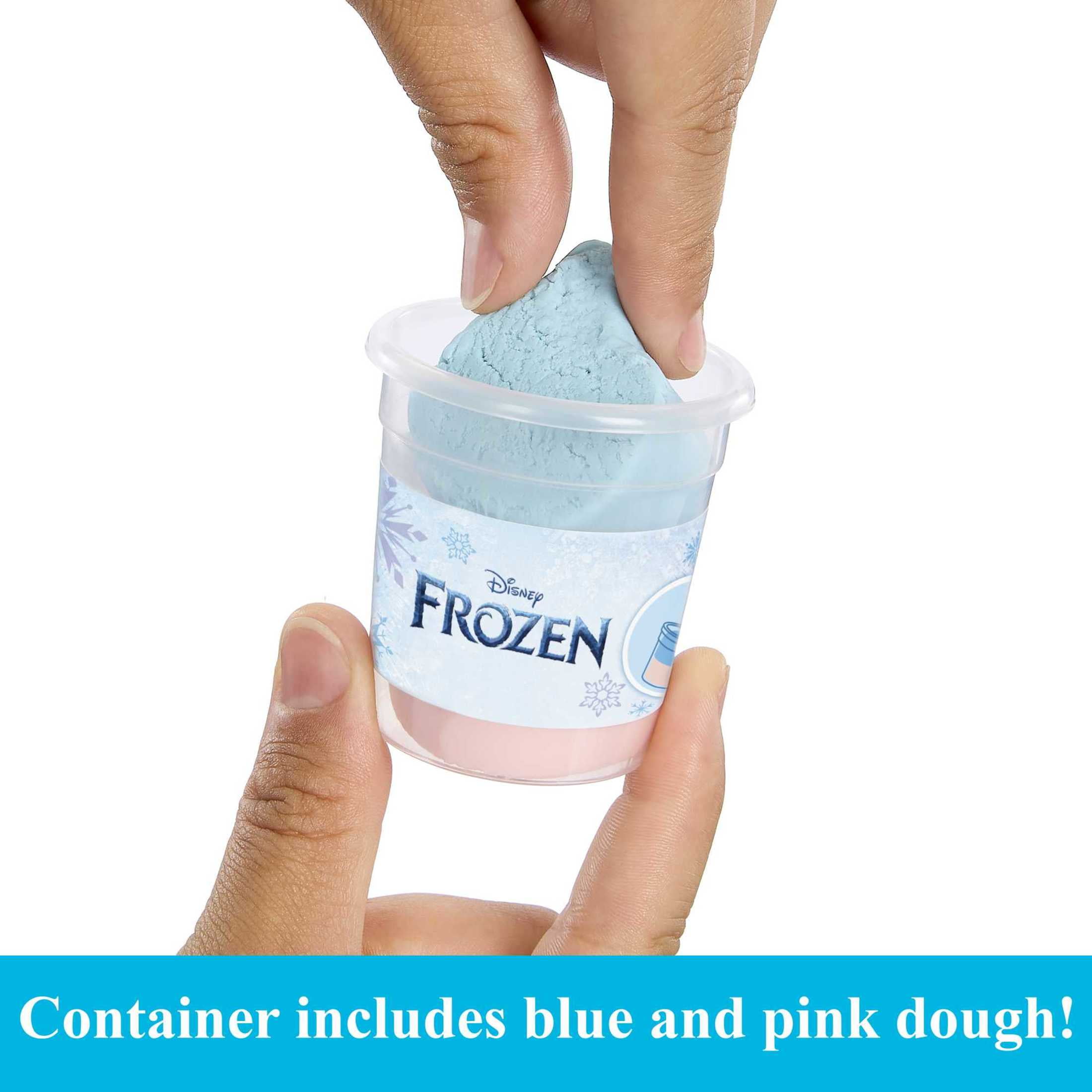Disney Frozen Toys, Elsa & Olaf’s Frozen Desserts Playset with 2 Colors Dough, 10+ Play Pieces