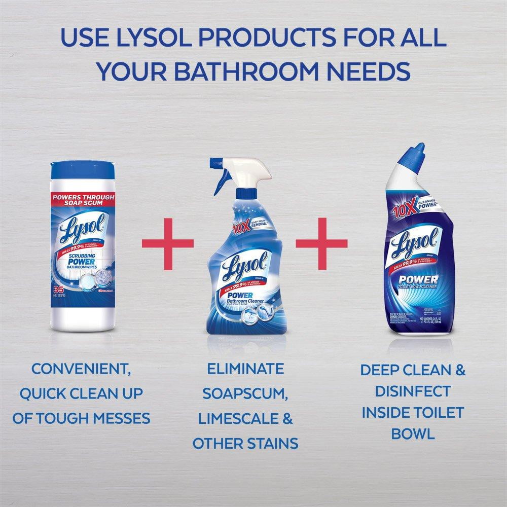 Lysol Power Bathroom Cleaner Trigger 22 Ounces - Costless WHOLESALE -  Online Shopping!