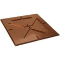 thumbnail image 6 of Ekena Millwork 19 5/8"W x 19 5/8"H Xander EnduraWall Decorative 3D Wall Panel, Bright Coat Copper (12-Pack for 32.04 Sq. Ft.), 6 of 6