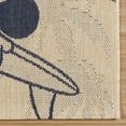 thumbnail image 4 of Disney Outdoor Surfing Coastal Animal Print Sand/Navy Area Rug, 6x9, 4 of 7