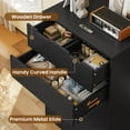 thumbnail image 5 of Tall Dresser with 6 Drawers Dresser for Bedroom, Modern Wood Chest of Drawers 6 Drawer Dresser with Large Capacity for Living,Room Closet, Hallway, Entryway,Black, 5 of 8
