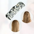 thumbnail image 3 of Unique Bargains 1 Pcs Women Heart Style Wide Tooth Comb for Curly Thick Wavy Straight Hair Black White, 3 of 6
