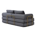 thumbnail image 7 of 79.5" Convertible Sofa Bed, Folding Floor Couch, Corduroy Couch Bed, Boneless Sofa for Living Room Bedroom, Gray, 7 of 7