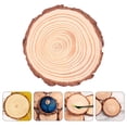 thumbnail image 5 of Posavasos de rodajas de madera redondas naturales, 6 uds., sin terminar, para manualidades, 5 of 5